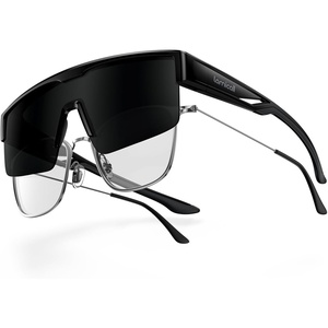 Lamicall Polarized Fit Over Glasses Sunglasses – UV400 Protection for Men Women, Oversized Sun Glasses for Driving Cycling(Black Frame-gray Lens)
