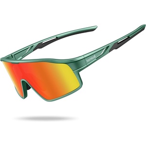 Lamicall Polarized Kids Baseball Sunglasses for Age 6-10 – UV400 Protection Sports Cycling Sun Glasses for Boys Girls(Green Frame-orange Lens)