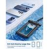 Lamicall Floating Waterproof Phone Pouch 2 Pack, Cruise & Travel Essentials(A-White Accent)